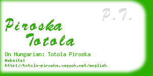 piroska totola business card